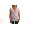PHILIPP PLEIN - V-Neckline T-Shirt with Rhinestone Details - White