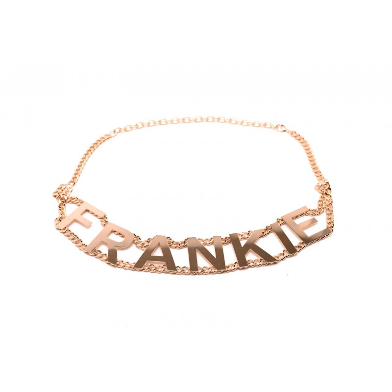 FRANKIE MORELLO - Metallic Chain Lettering Belt - Gold