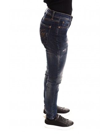 FRANKIE MORELLO - Jeans Vintage con Strappi - Denim