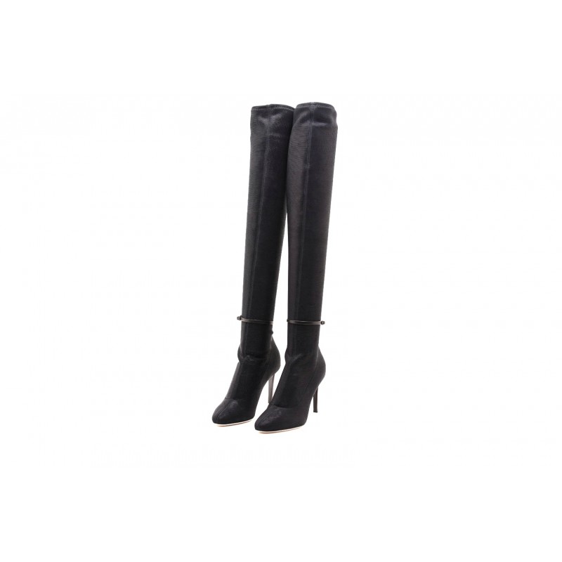 GIUSEPPE ZANOTTI -Elastic Fabric High Boots  - Black
