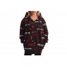 LOVE MOSCHINO - Stretch cotton jacket with hood - Black