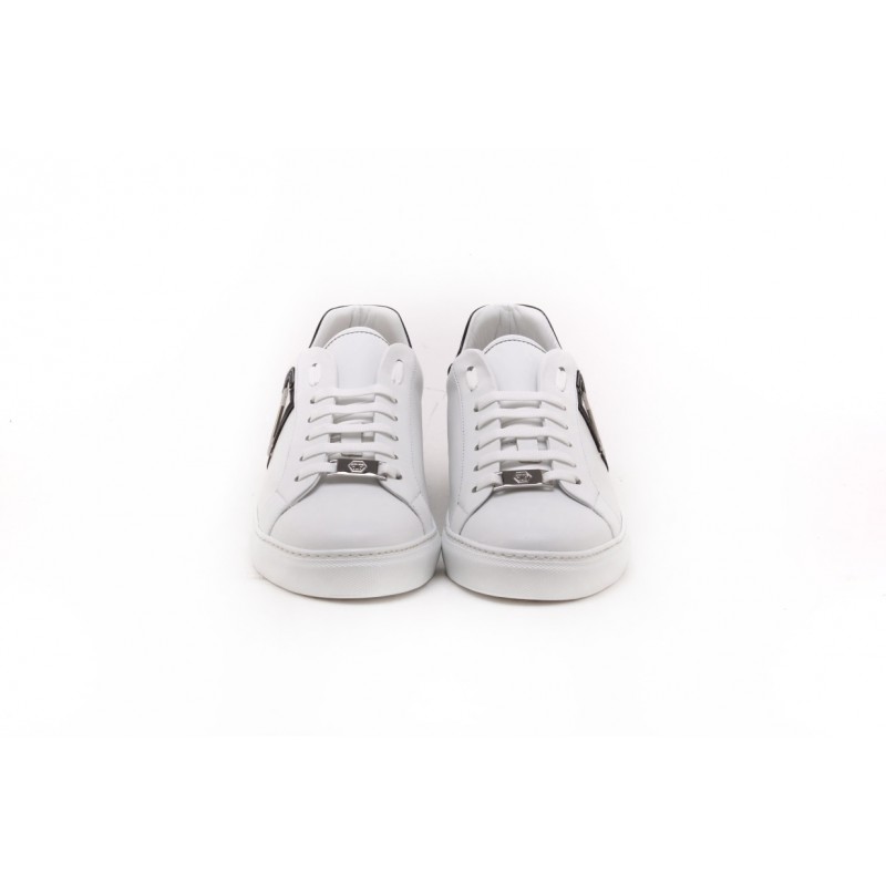 PHILIPP PLEIN - Sneakers con Logo Metallico - Bianco/Nero