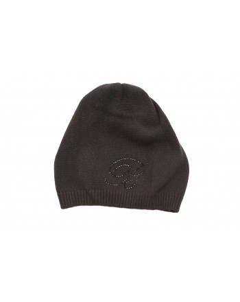 BLUMARINE - Woll hat with rhinestones - Black