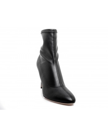 GIUSEPPE ZANOTTI - Leather Bootie Heel 9 - Black