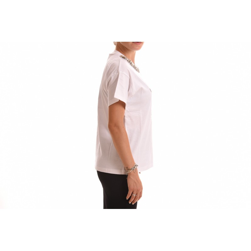 FRANKIE MORELLO - Cotton T-Shirt with French Bulldog - White