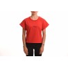 PHILOSOPHY di LORENZO SERAFINI - Cotton T-Shirt with Cursive Logo - Red