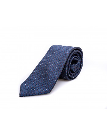 EMPORIO ARMANI - Cravatta in seta - Blu/Rosso/Bianco