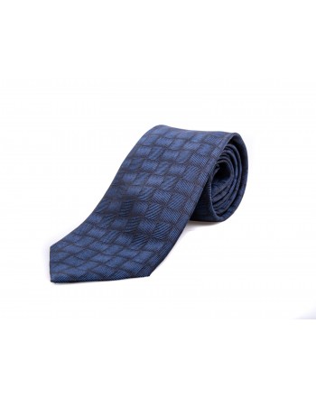 EMPORIO ARMANI - Silk tie - Blue/Black