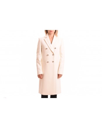 PINKO - EMOZIONI Wool and Cashmere Coat - White