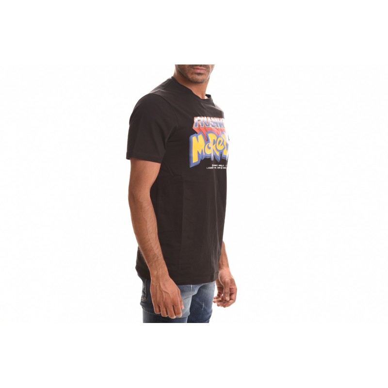 FRANKIE MORELLO - Cotton T-Shirt with Pokemon Logo - Black
