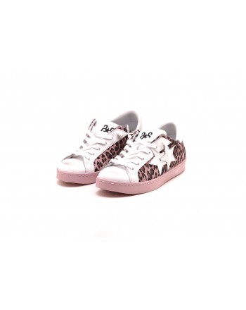 2 STAR - Spotted leather sneakers - Spotted/Pink