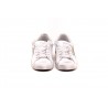 2 STAR - LOW White leather sneakers - White/Silver/Gold