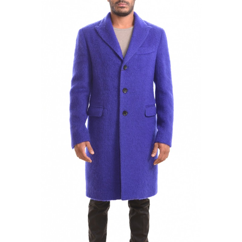 ETRO - SEMITRADIZIONALE coat in mohair - Blue
