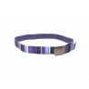 GALLO - Striped fabric belt - Purple