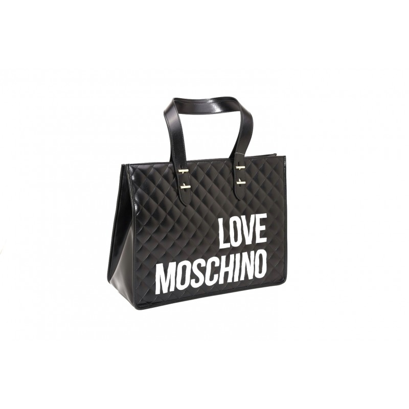 LOVE MOSCHINO - Borsa shopping in pelle trapuntata - Nero