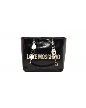 LOVE MOSCHINO -Leather   Shopping bag - Black