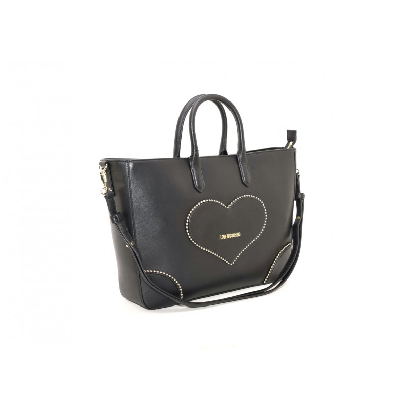 LOVE MOSCHINO - Shopping bag with clutch bag - Black