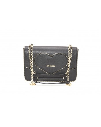 LOVE MOSCHINO - Ecoleather bag with stud - Black