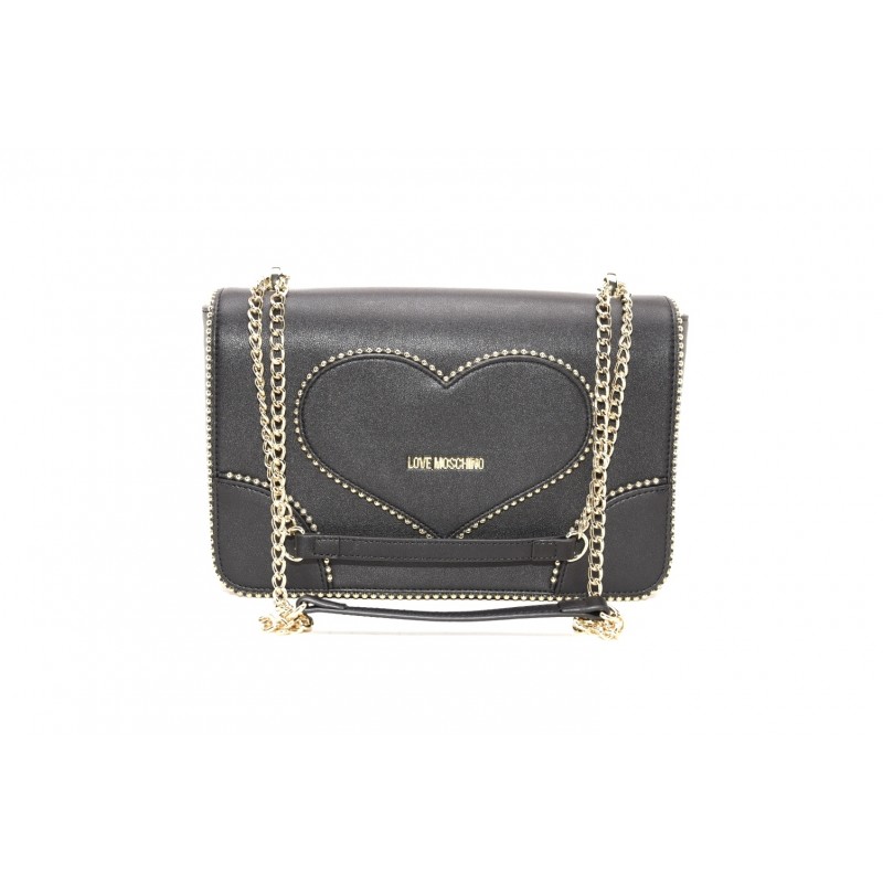 LOVE MOSCHINO - Ecoleather bag with stud - Black