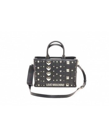 LOVE MOSCHINO - Ecoleather bag with studs - Black