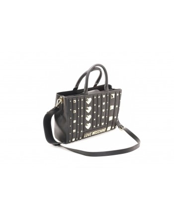 LOVE MOSCHINO - Ecoleather bag with studs - Black