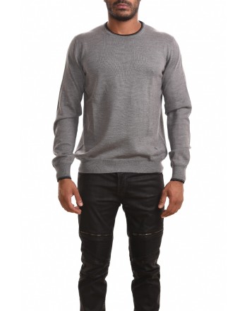 FAY - Wool sweater with patch - Grigio