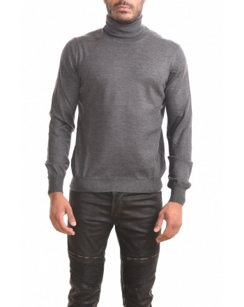FAY - High neck sweater in wool - Grey