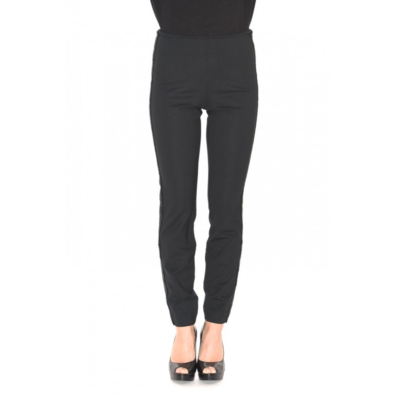 POLO RALPH LAUREN - Skinny trousers with sequins - Black