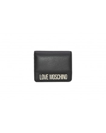 LOVE MOSCHINO - Portafoglio in pelle con Logo - Nero