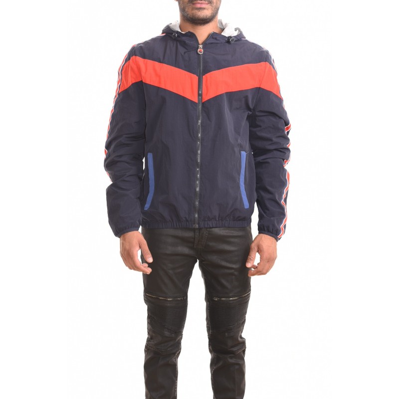 INVICTA - Two colours jacket with hood - Blue/Red