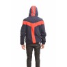 INVICTA - Two colours jacket with hood - Blue/Red