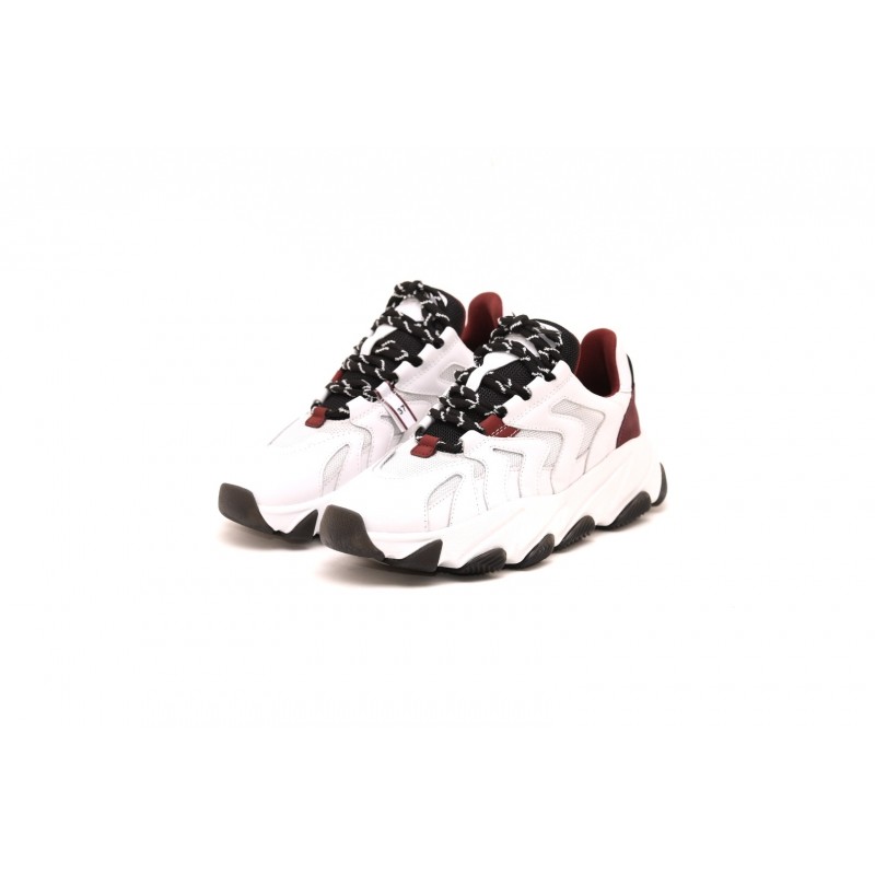 ASH - Sneakers EXTREME in pelle - Bianco/Bordeaux