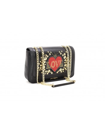 LOVE MOSCHINO - Ecoleather bag with HEART - Black