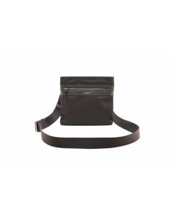 MICHAEL BY MICHAEL KORS - Leather and technical fabric bag Black